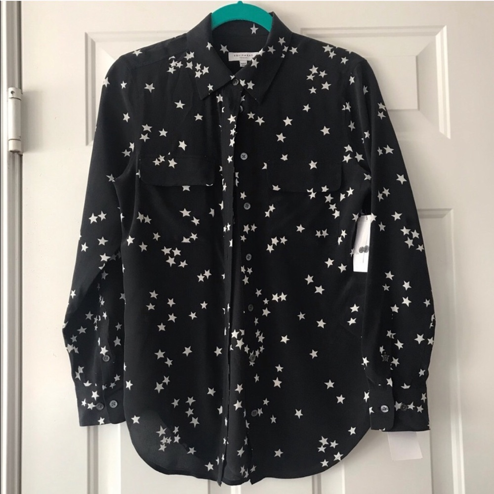 Equipment Femme silk star print shirt